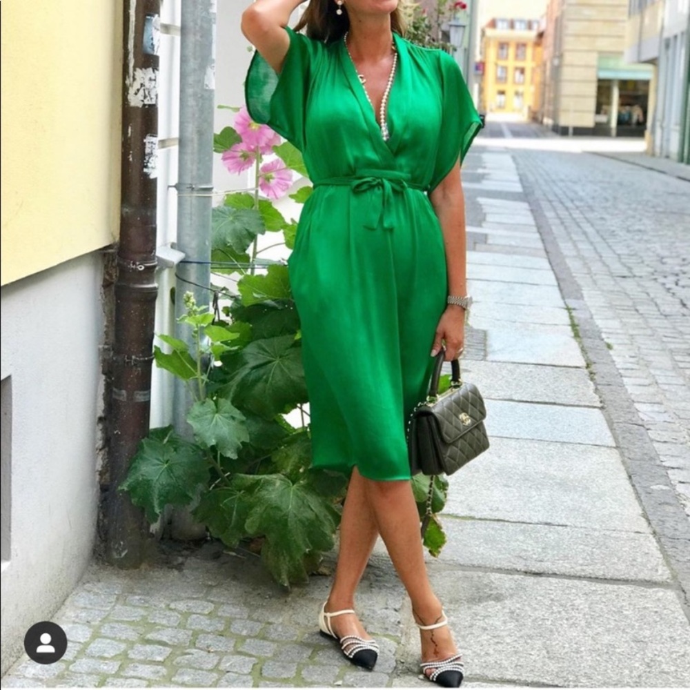 ZARA Blogger Favorite Green dress